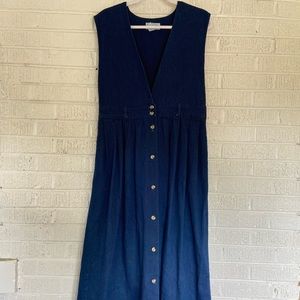 Vintage Lands End Denim button front dress/jumper